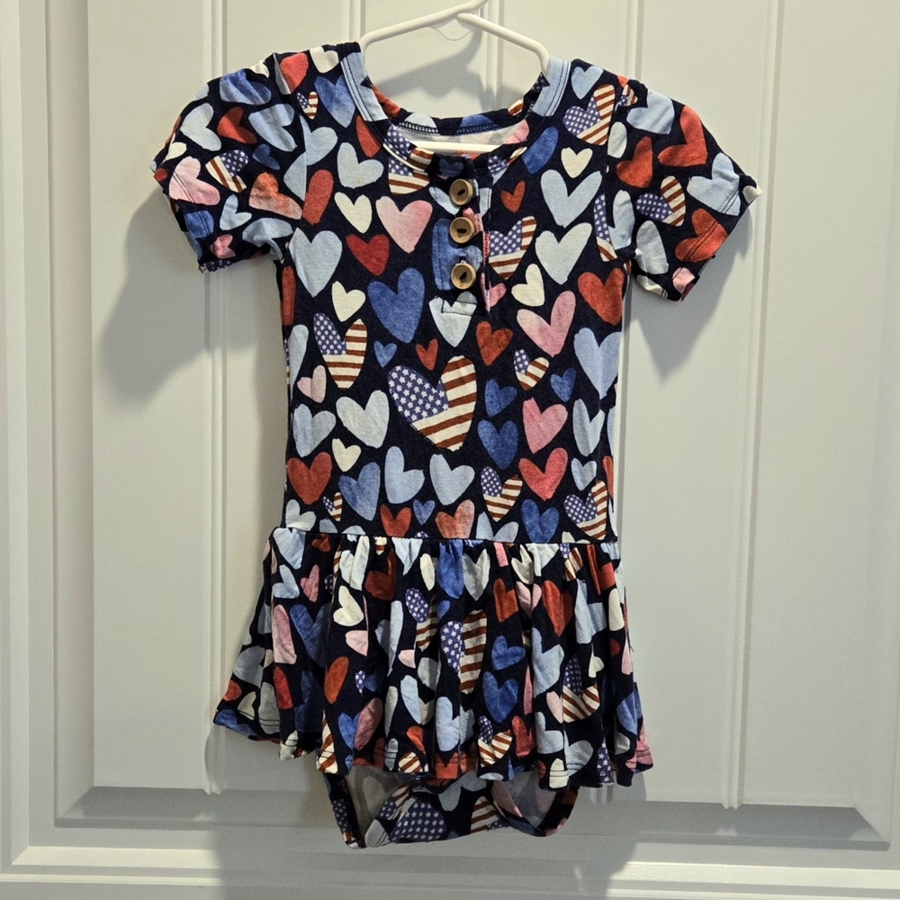 Posh Peanut Liberty Twirl Skirted Bodysuit Dress